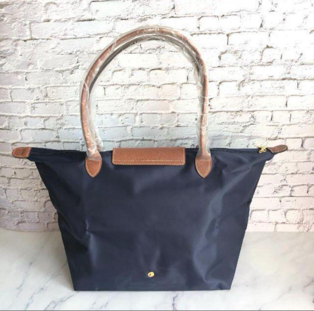 新品LONGCHAMPロンシャン ルプリアージュ オリジナル　バッグ　ネイビーL