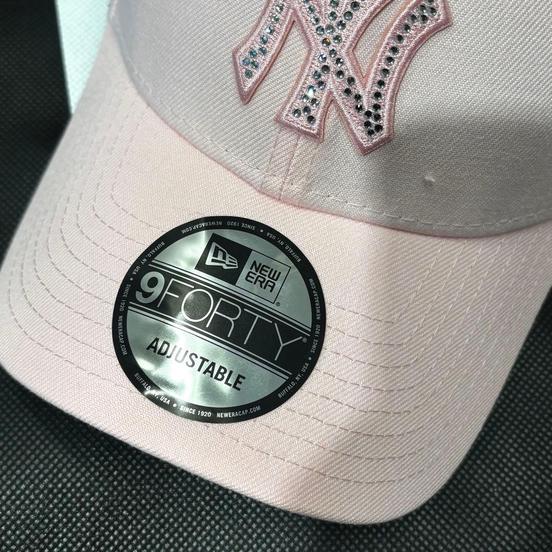 【新品】NEWERA 9FORTY ラインストーン NYヤンキース ピンク