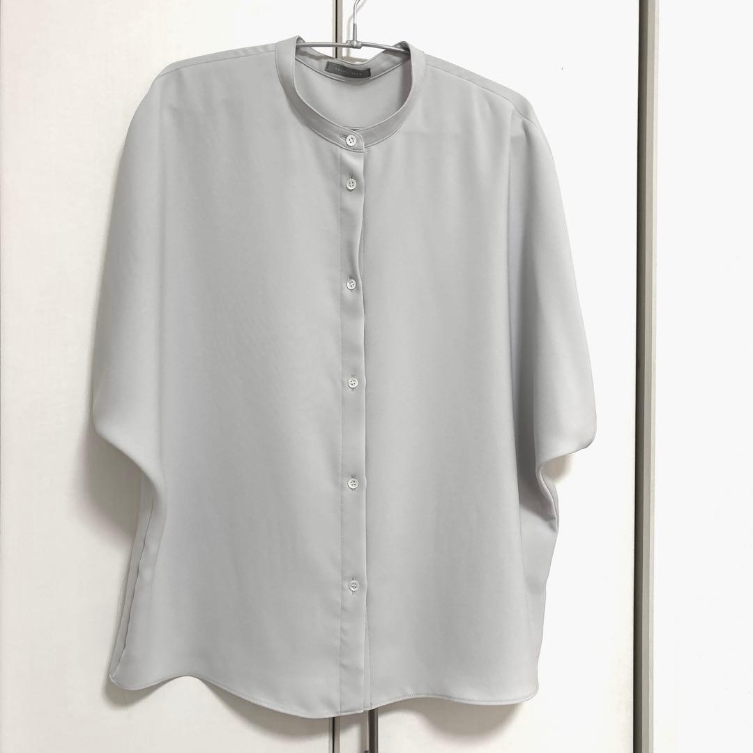 Theory luxe Marvine Amia Blouse シルバーグレー