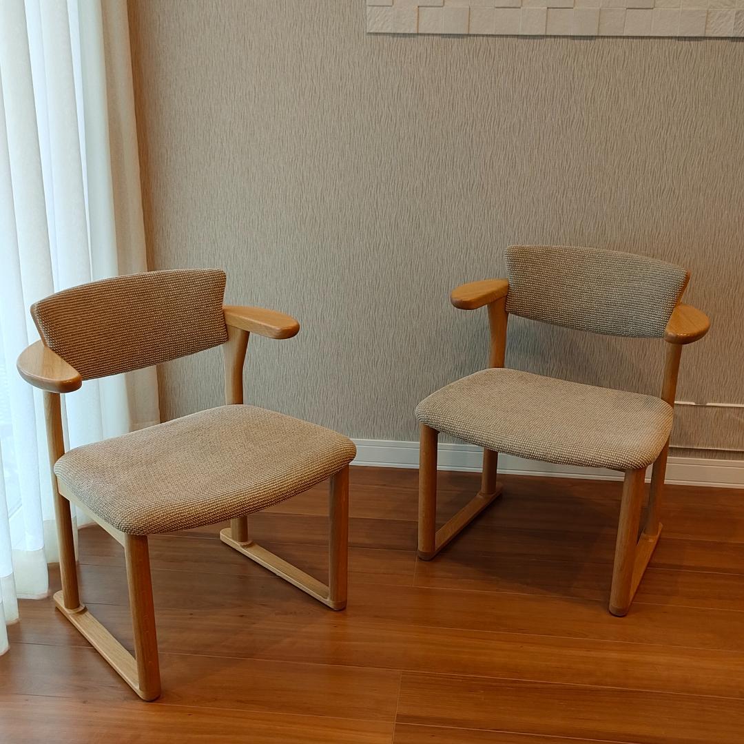 美品　INOUE Associates　アームチェア　中座椅子　2脚セット