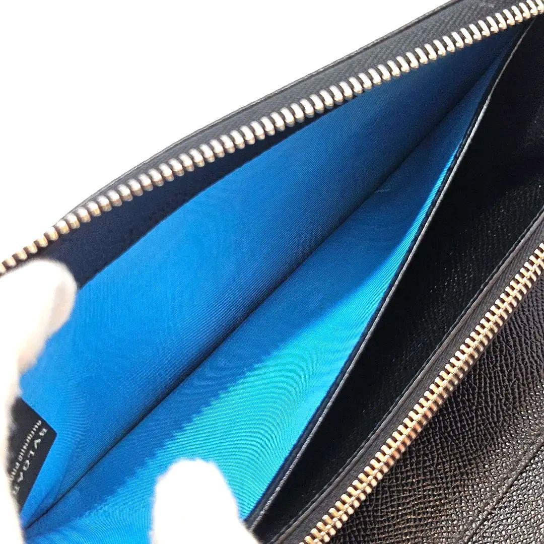 ブルガリ ラウンドファスナー オーガナイザー RFID 黒 サークルロゴ