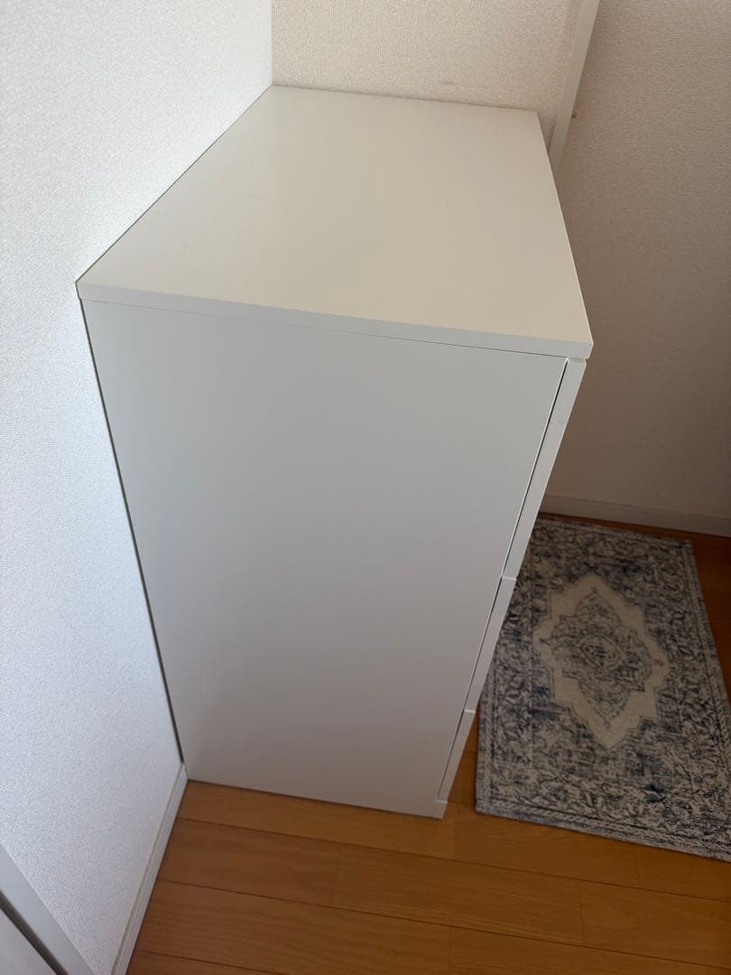 【IKEA】ホワイトモダンチェスト 3段【BRIMNESブリムネス】