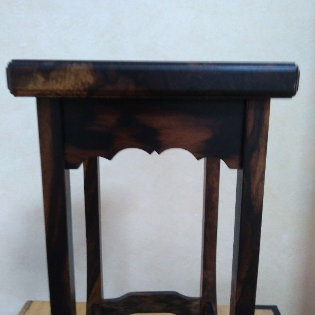 銘木黒柿　特上孔雀杢　将棋駒台