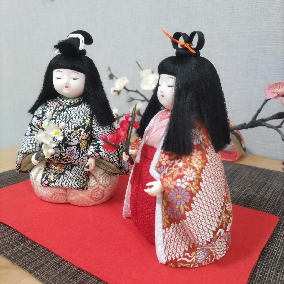木目込人形✿紅梅白梅❀ペア✿❀ひな祭り
