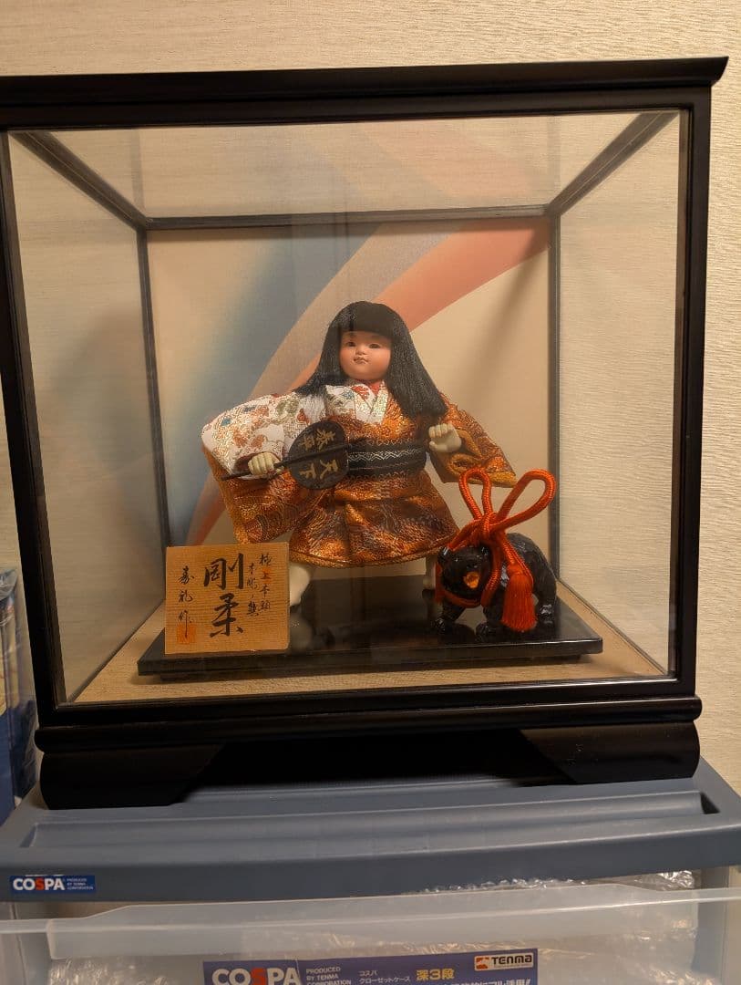 五月人形 ガラスケース入り 　剛柔　8号