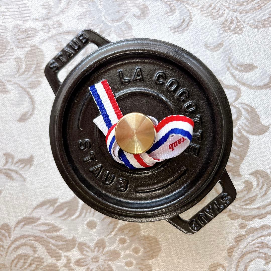 未使用　ストウブ　ピコココット　ラウンド　マット ブラック　黒　10cm