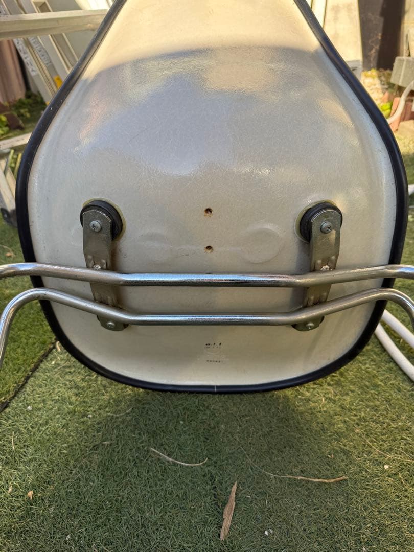 ハーマンミラー イームズ系 ファイバーグラス サイドチェア 布張り 2脚セット