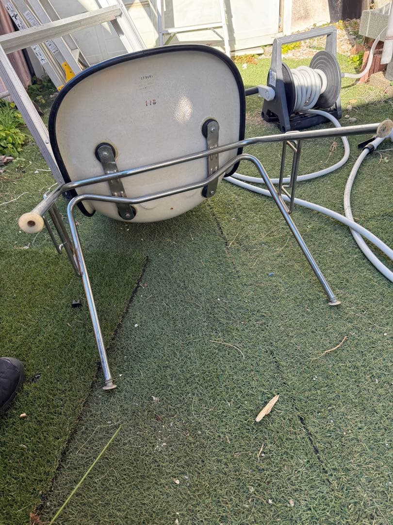 ハーマンミラー イームズ系 ファイバーグラス サイドチェア 布張り 2脚セット