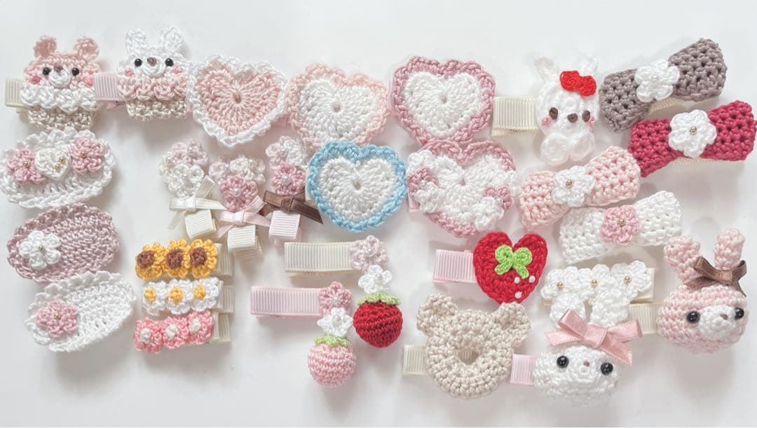 ハンドメイドベビーヘアクリップ　れも様