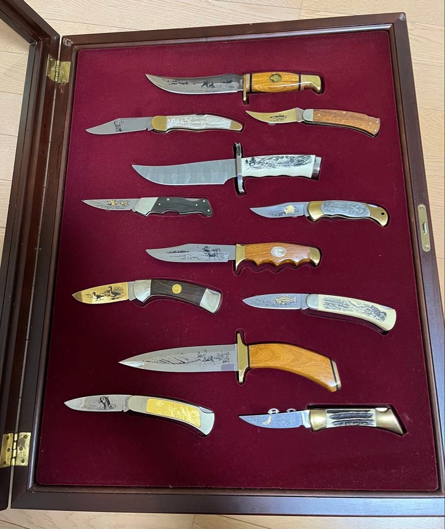ドイツ製 ゾーリンゲン 飾りナイフ 12本セット 額入り 鍵付き