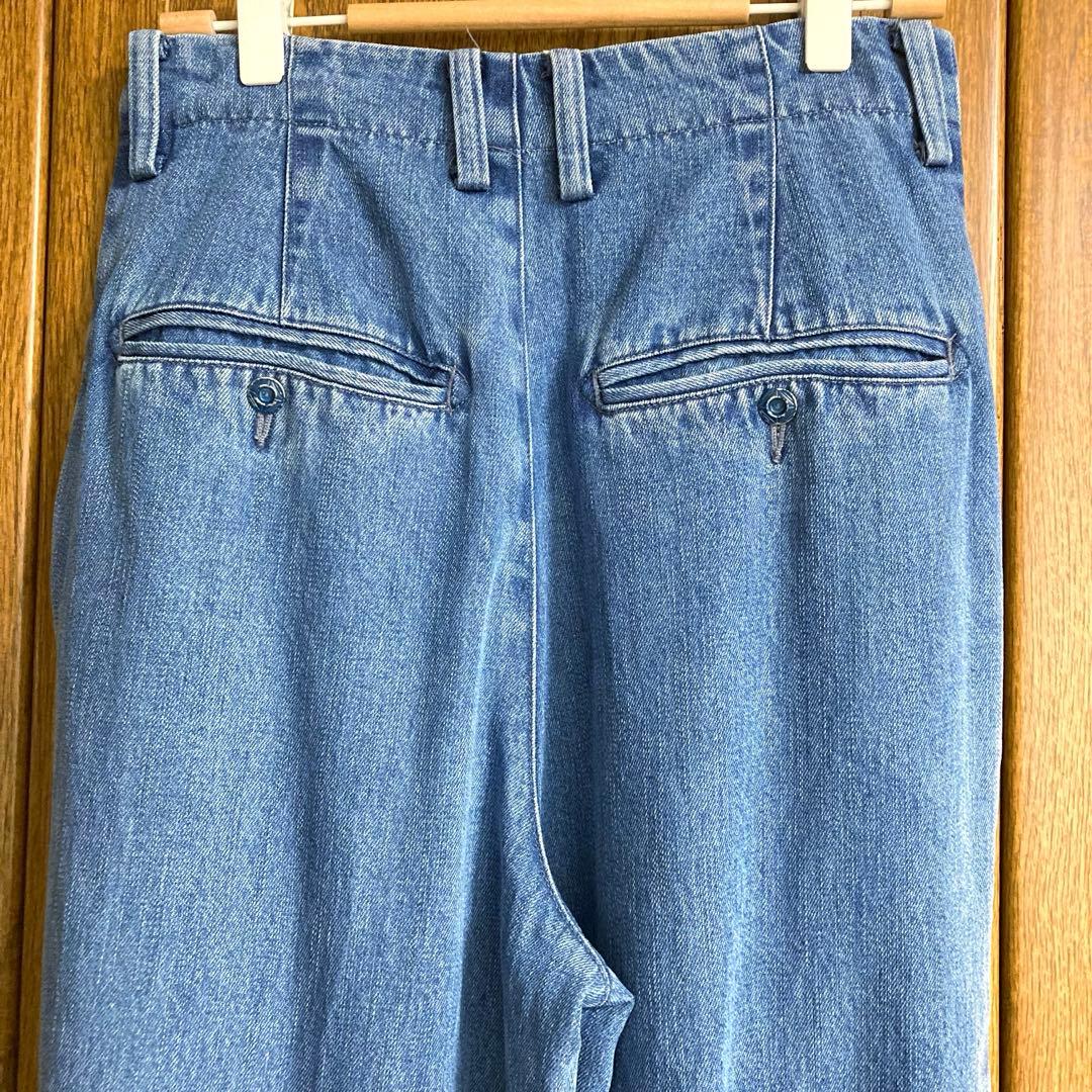 SLOBE IENA スローブイエナ 36 タックトラウザー デニム パンツ