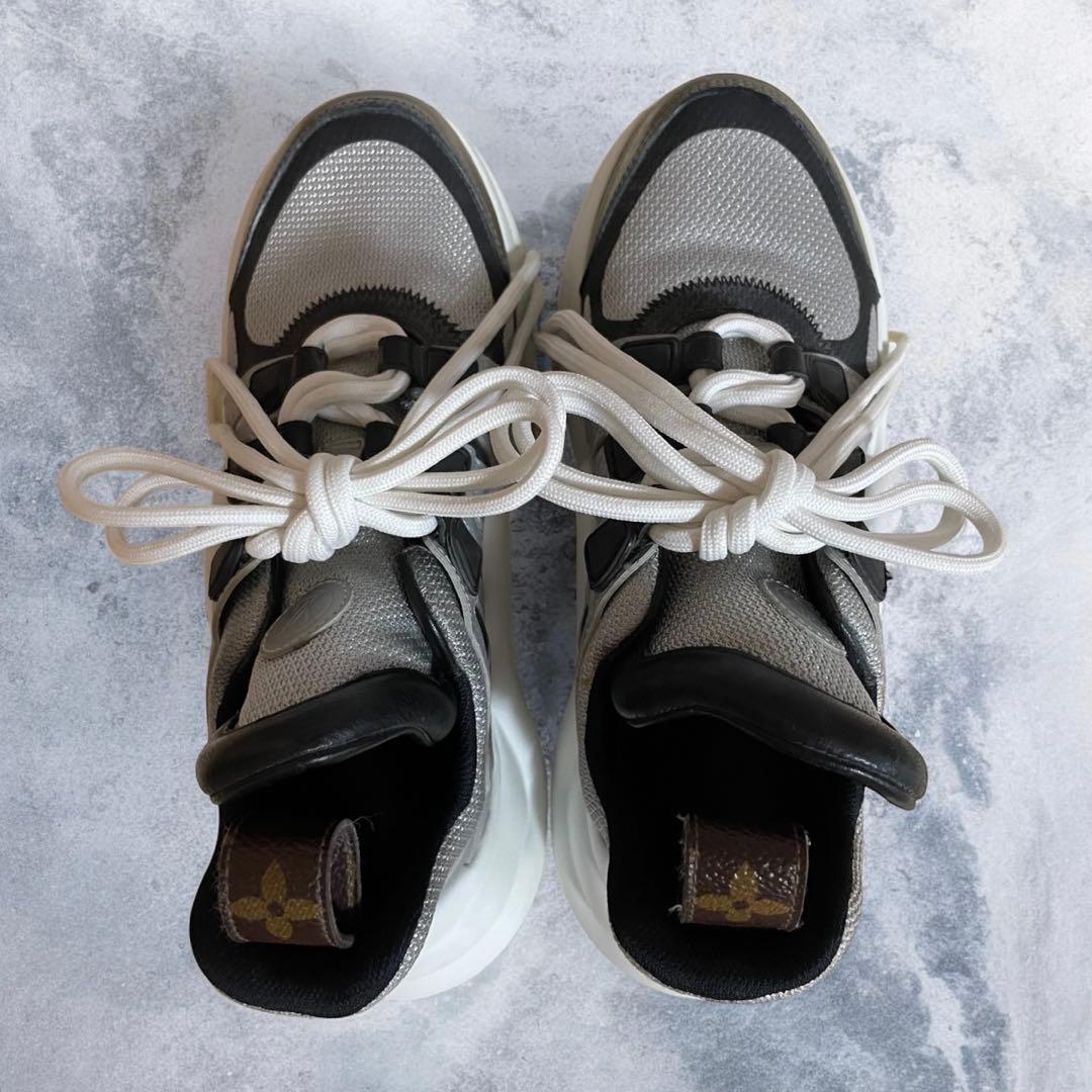 【極美品】ルイ ヴィトン スニーカーダッド レディース シルバー 34 21.5