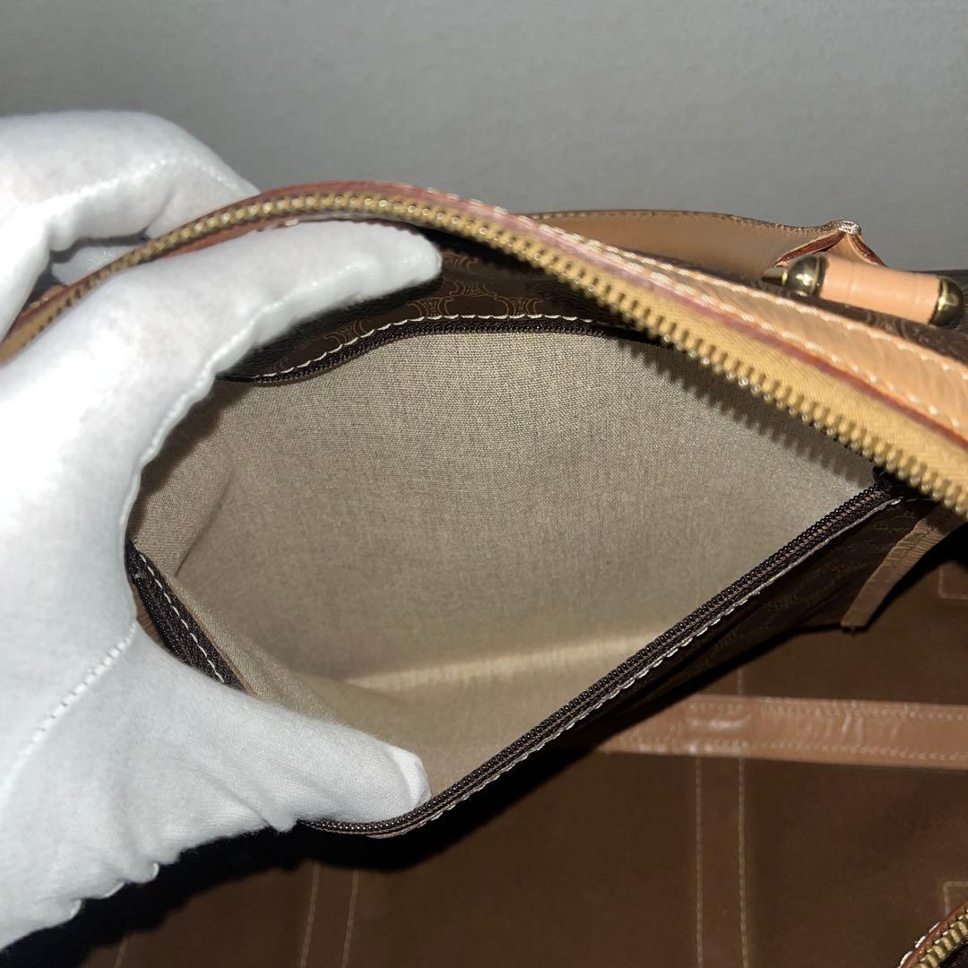 【美品！！】CELINE セリーヌ マカダム ボストンバッグ PVC レザー