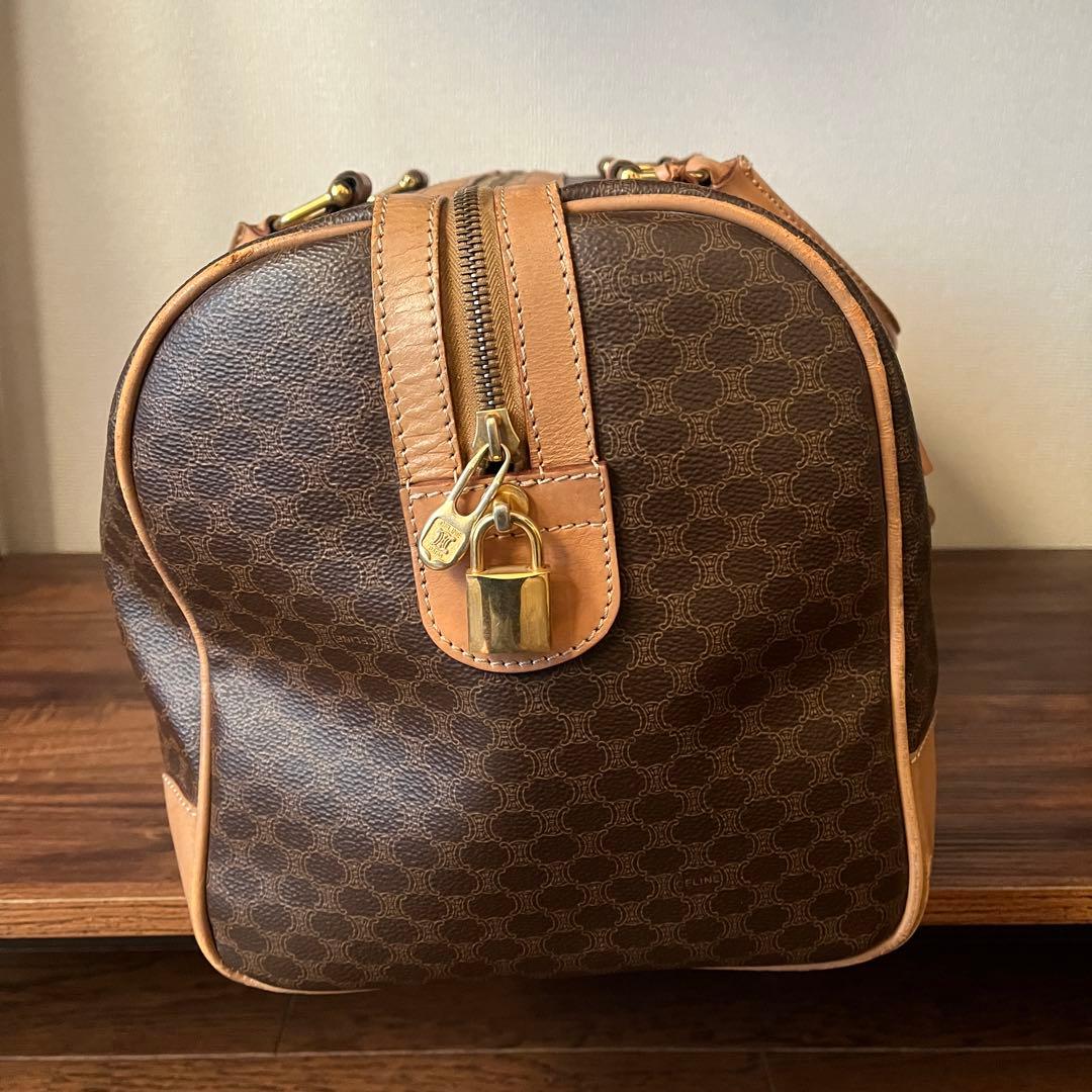 【美品！！】CELINE セリーヌ マカダム ボストンバッグ PVC レザー