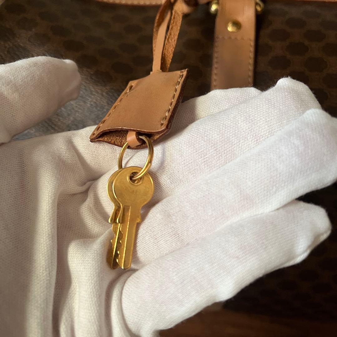 【美品！！】CELINE セリーヌ マカダム ボストンバッグ PVC レザー