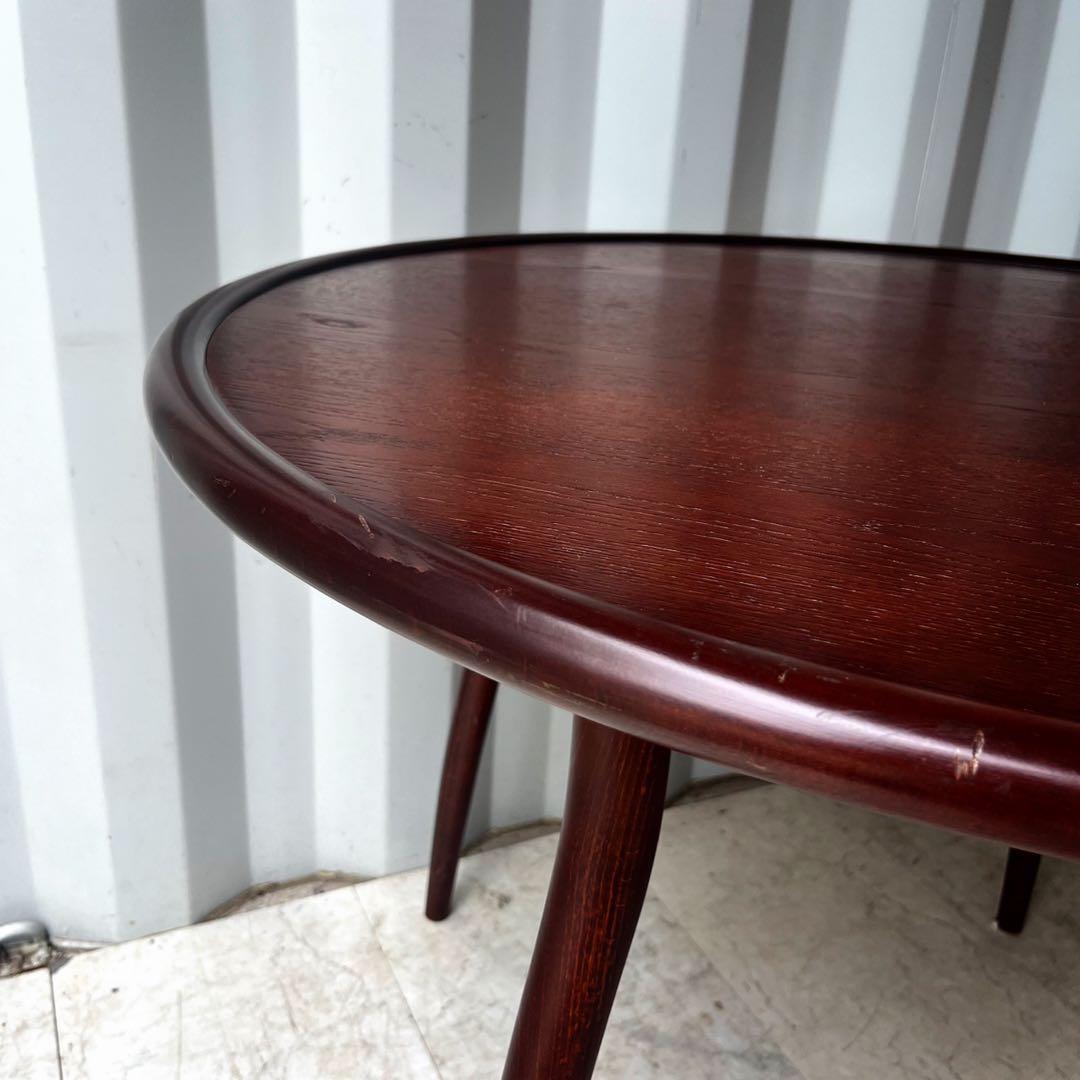 取付無料！秋田木工 天然木北欧風おしゃれアンティーク円形ダイニングテーブル✨