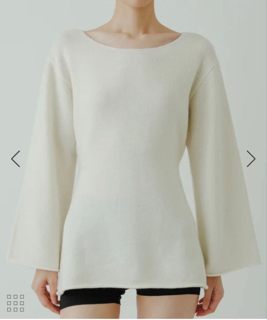 新品タグ付【ё BIOTOP】wool cashmere curved top