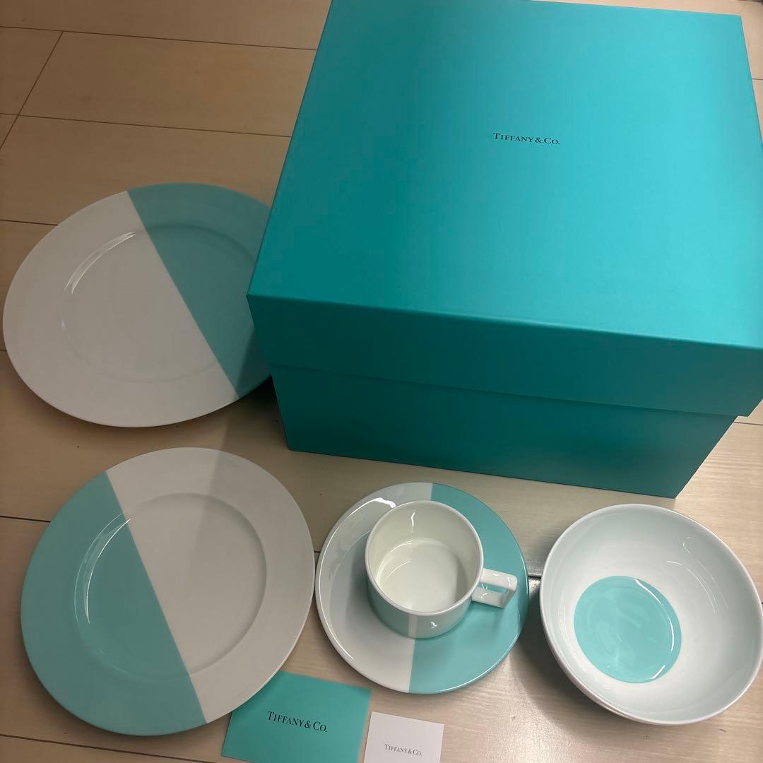 新品 Tiffany & Co. 食器セット 5点 ティファニー 皿 カップ