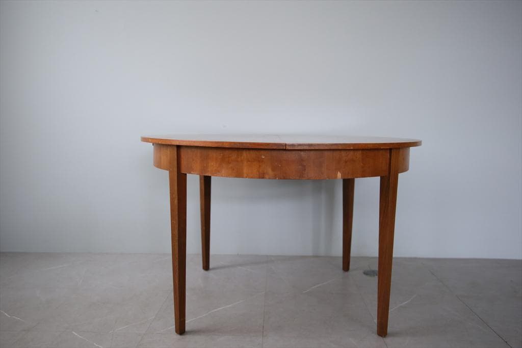 英国アンティーク伸張式ラウンドダイニングテーブル/エクステンション机92-217