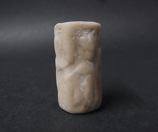 ★B1204★古代石 (259) 大型　円筒印章　古代オリエント　出土品