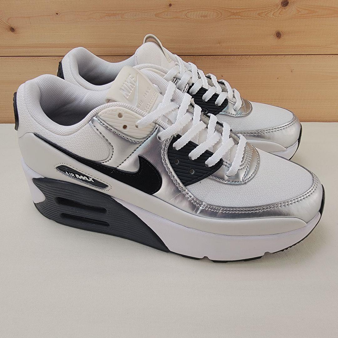 ナイキ ウィメンズ エアマックス90 LV8 シルバー/ブラック 24.5㎝