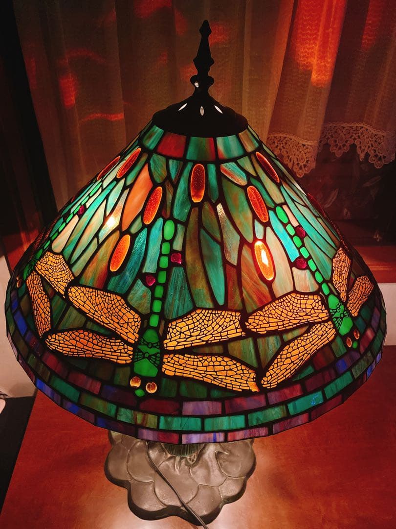 ※大幅値下げ中 ステンドグラスランプ ティファニースタイル トンボドラゴンフライ