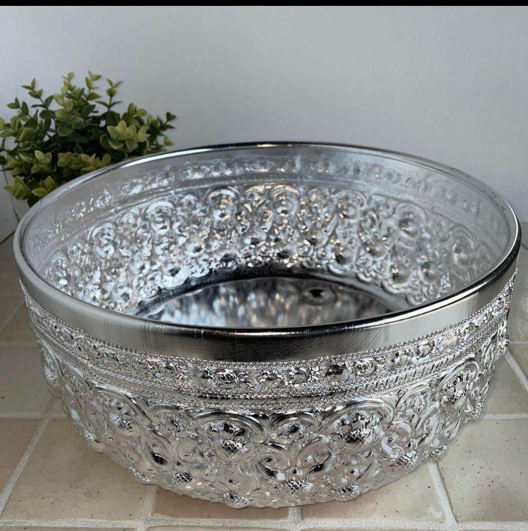 タイの定番 アルミボウル 37cm 小物入れ/フットバス