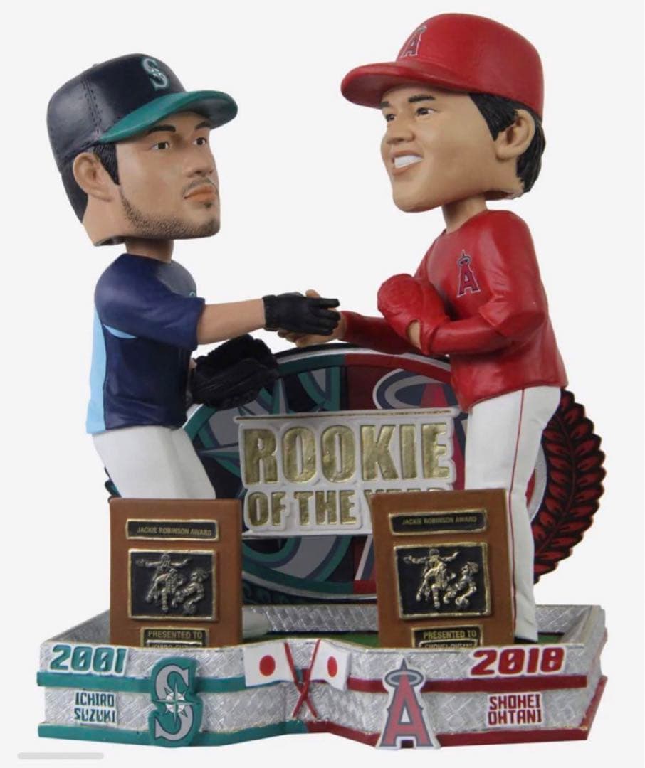 激レア世界223個限定！大谷翔平×イチロー ダブル バブルヘッド 首振り人形