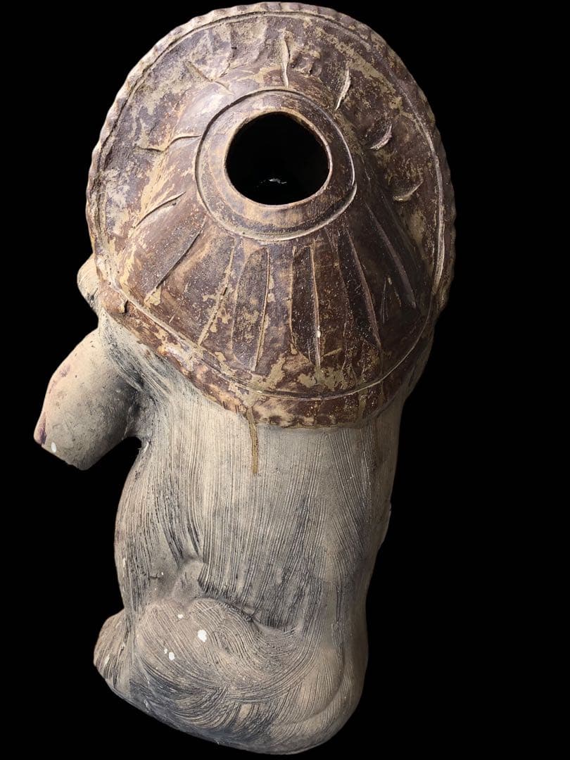 希少　60センチ　信楽焼　白たぬき　置物 骨董／アンティーク　ヴィンテージ 陶器