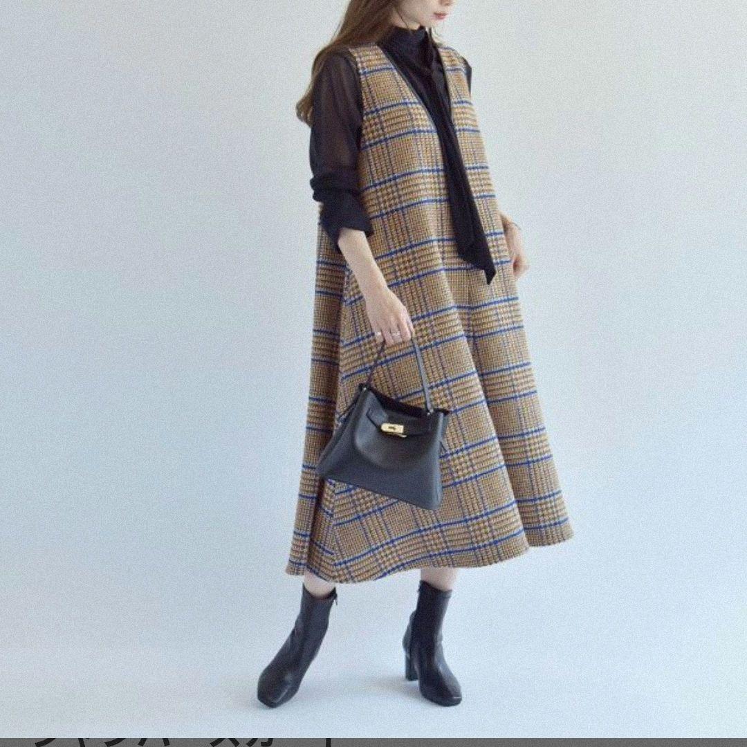 quaranciel INTESPRA ツイード チェックジャンパースカート