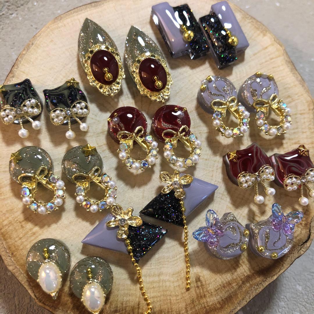 再々お値下げ!! R-641 ✴︎レジンカボション 10種☆⁎⁎⁺