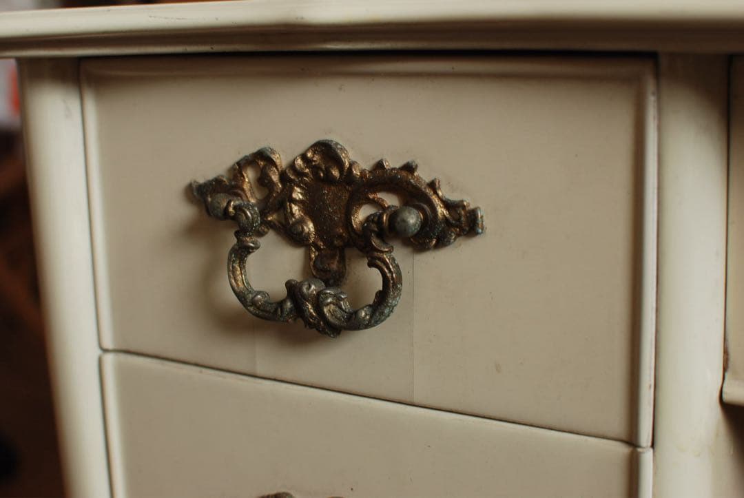 3点セット フランスミラー 鏡台 ドレッサー ミラー チェア 付き 猫脚 希少品