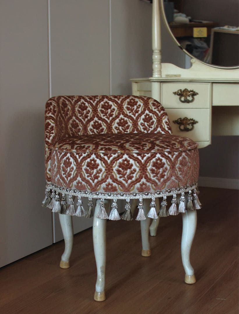 3点セット フランスミラー 鏡台 ドレッサー ミラー チェア 付き 猫脚 希少品