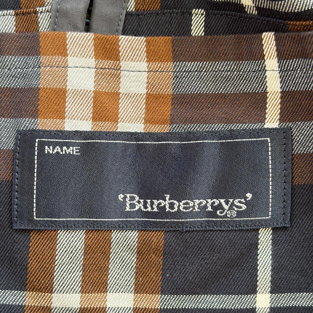 【XL相当】BURBERRY　トレンチコート　ライナー付き　チェック　グレー