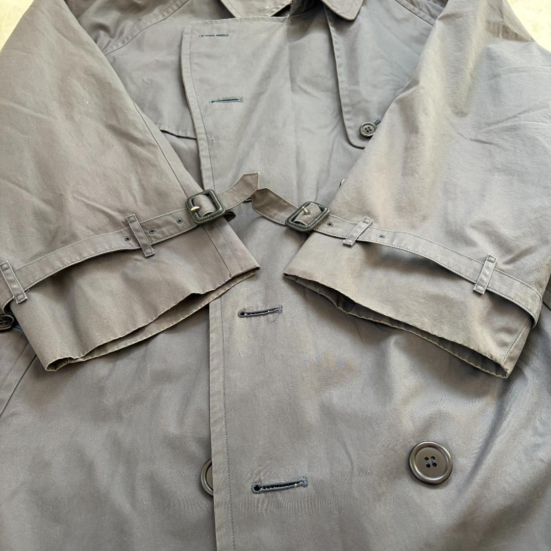 【XL相当】BURBERRY　トレンチコート　ライナー付き　チェック　グレー