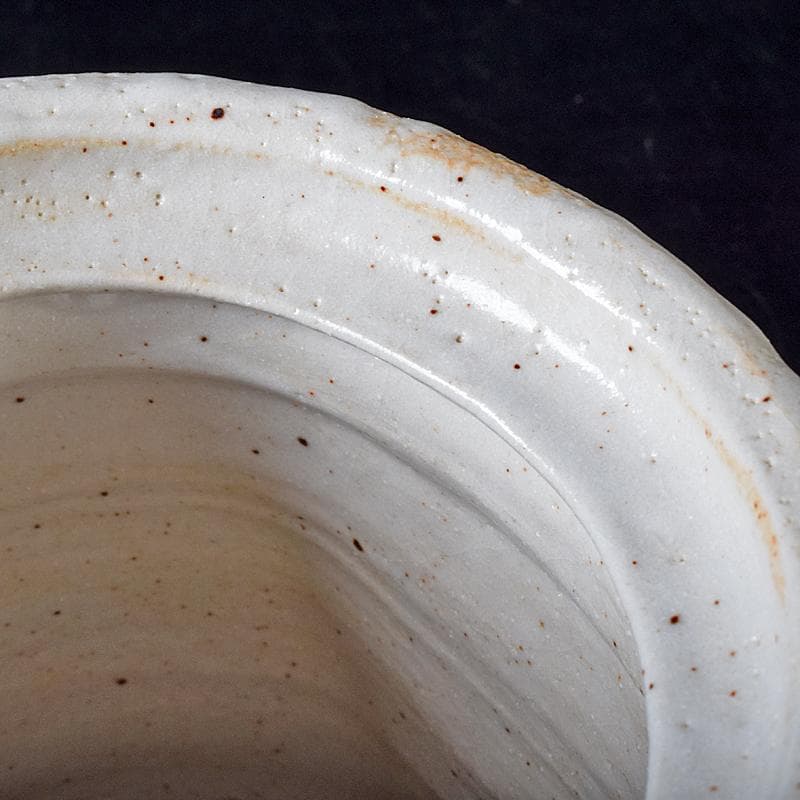 Gojyo人間国宝荒川豊蔵作　絵志野　水指　仕覆付　共箱　D　R8739B