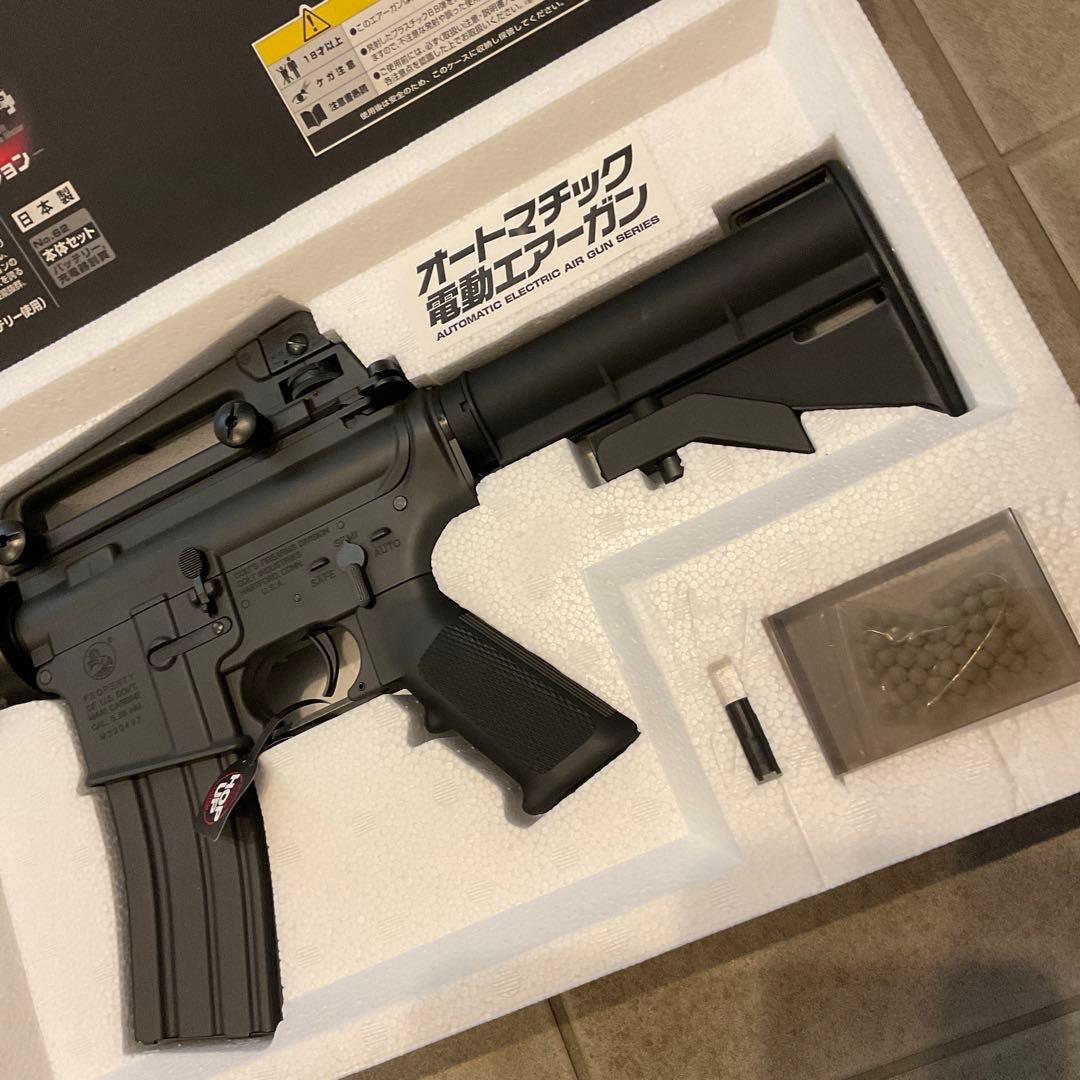 美品90m/s東京マルイ純正電動ガン新型M4A1RIS本体＋マガジン良品