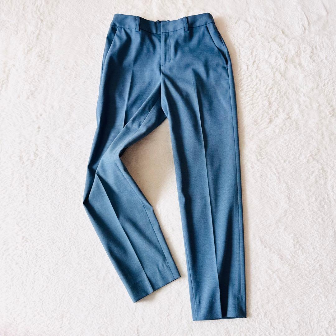 【美品】 グリーンレーベルリラクシング ジャケットパンツセットアップ スーツ 青