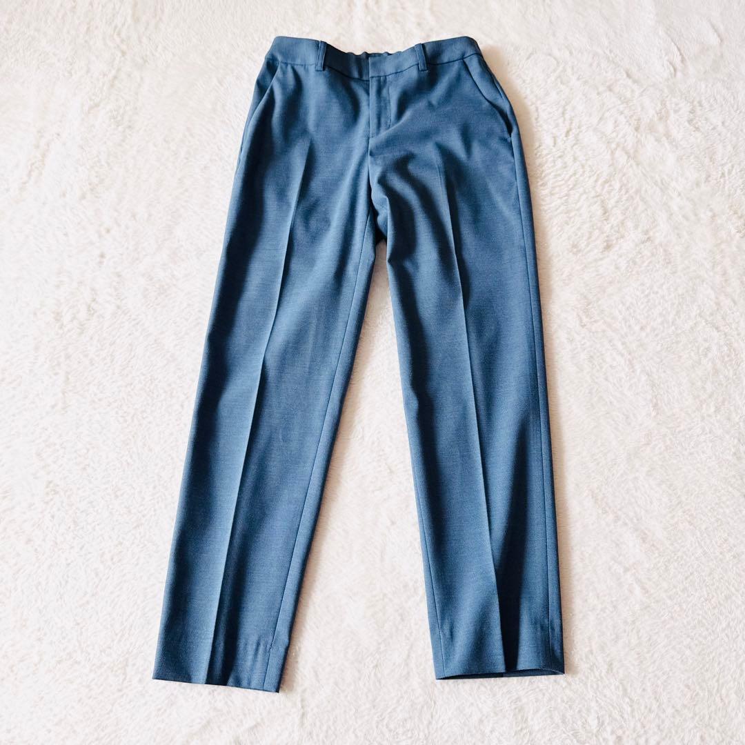 【美品】 グリーンレーベルリラクシング ジャケットパンツセットアップ スーツ 青