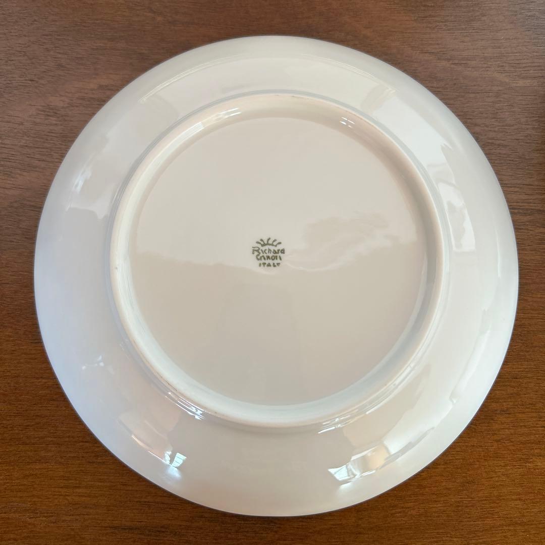 リチャードジノリ　ボンジョルノプルーンスーププレート　ベッキオホワイト　5枚
