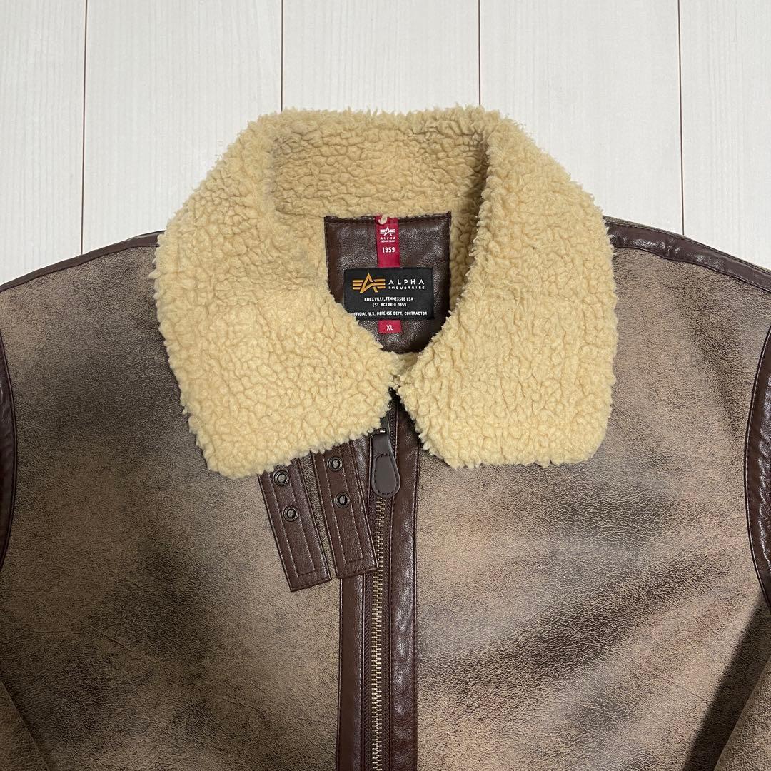 ALPHA INDUSTRIES フェイクムートンジャケットTA1548-012