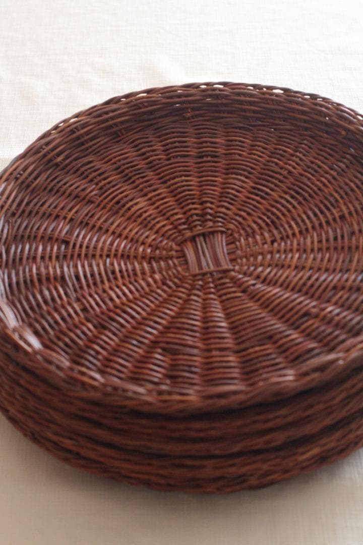 【５枚セット】籠　トレイ　パン籠　籐かご　バスケット