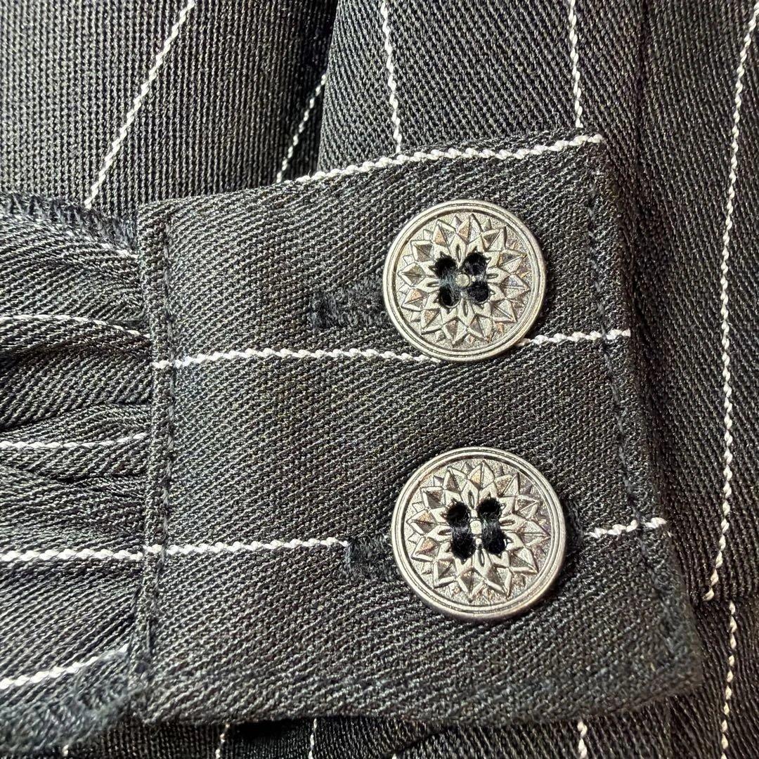 オッズアンジェロ　クラシック編み上げワンピース ストライプ ブラック　希少美品