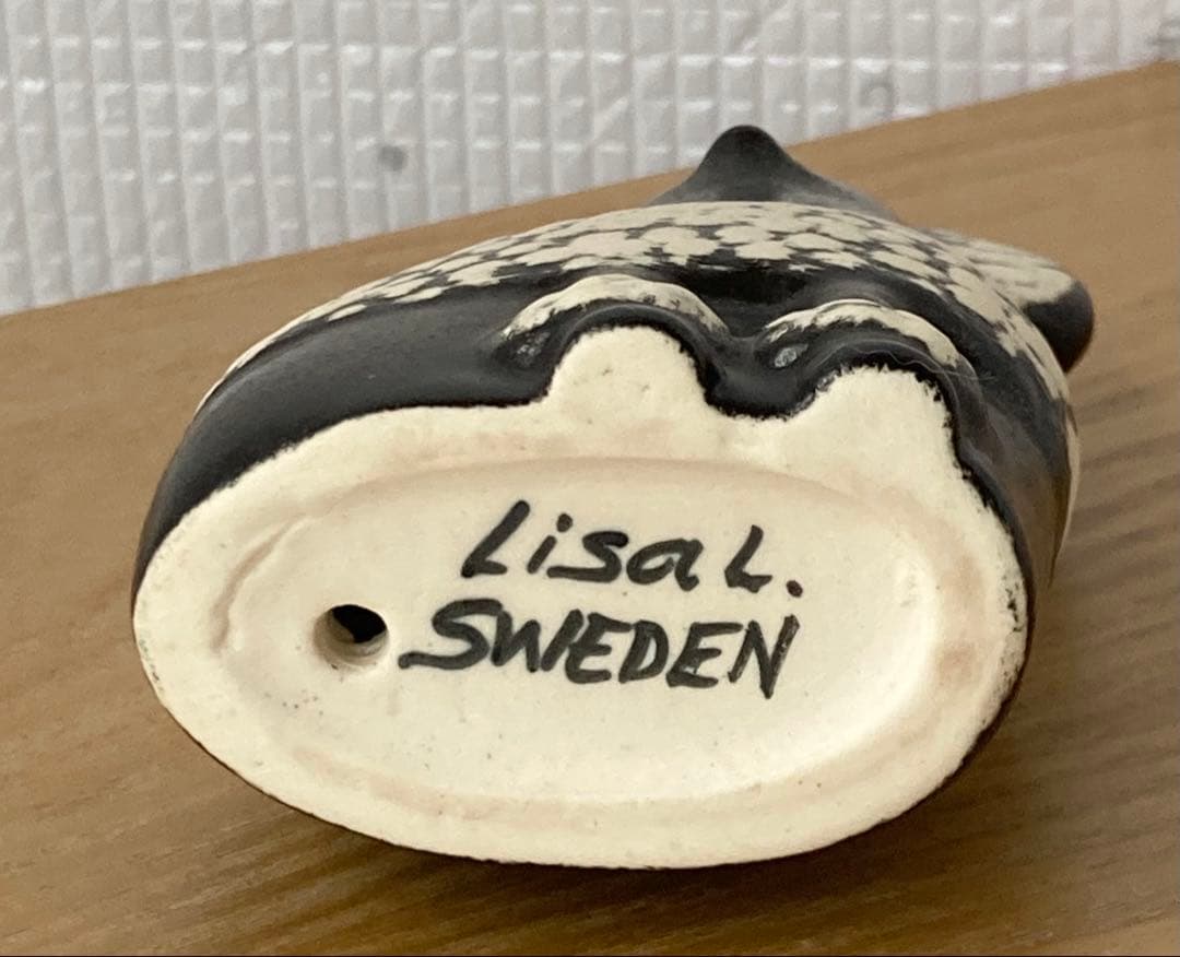 リサ・ラーソン 白黒 プードル 陶器 スウェーデン