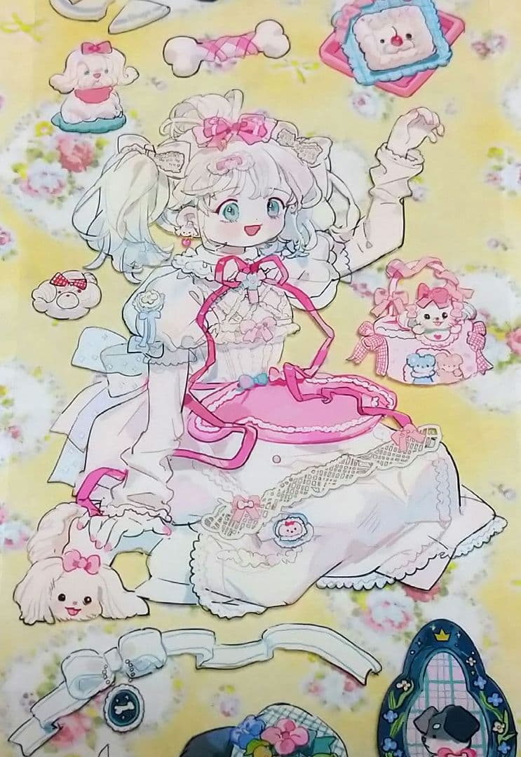 J831＃普通小狗(PET)普通小狗切り売り海外人物マステ女の子