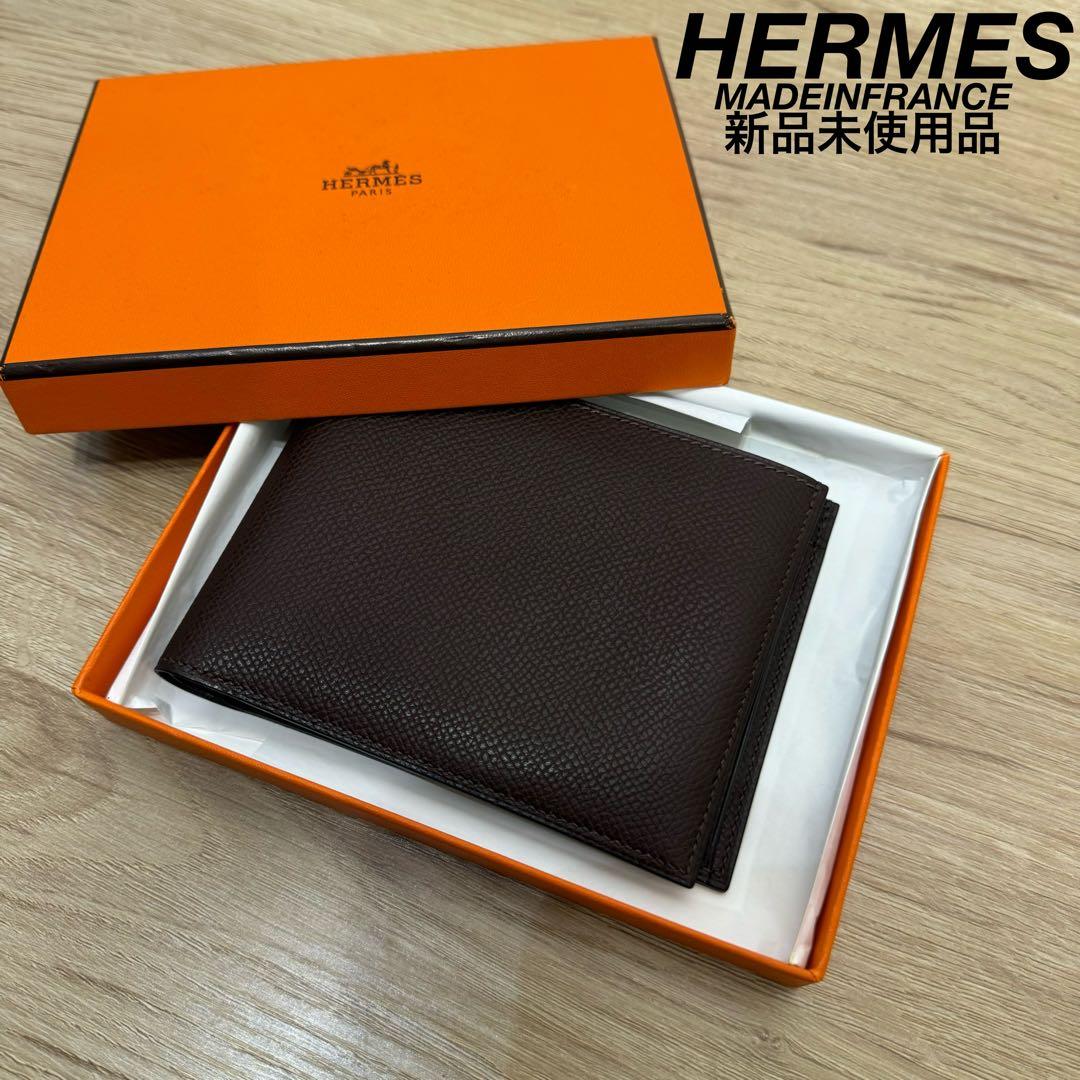 希少 新品 エルメス 財布 二つ折りMC2 ガリレイ ヴォーエプソン