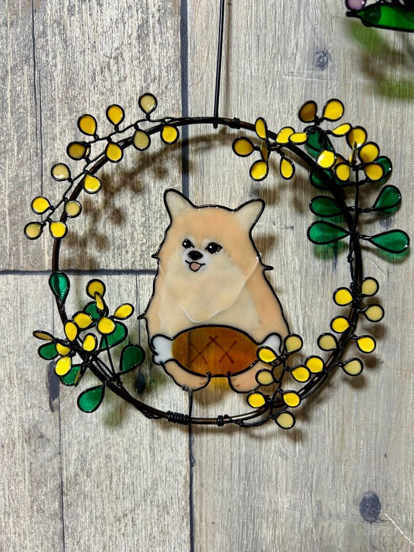 まるまる「ポメチワとトイプードル モービル」2点