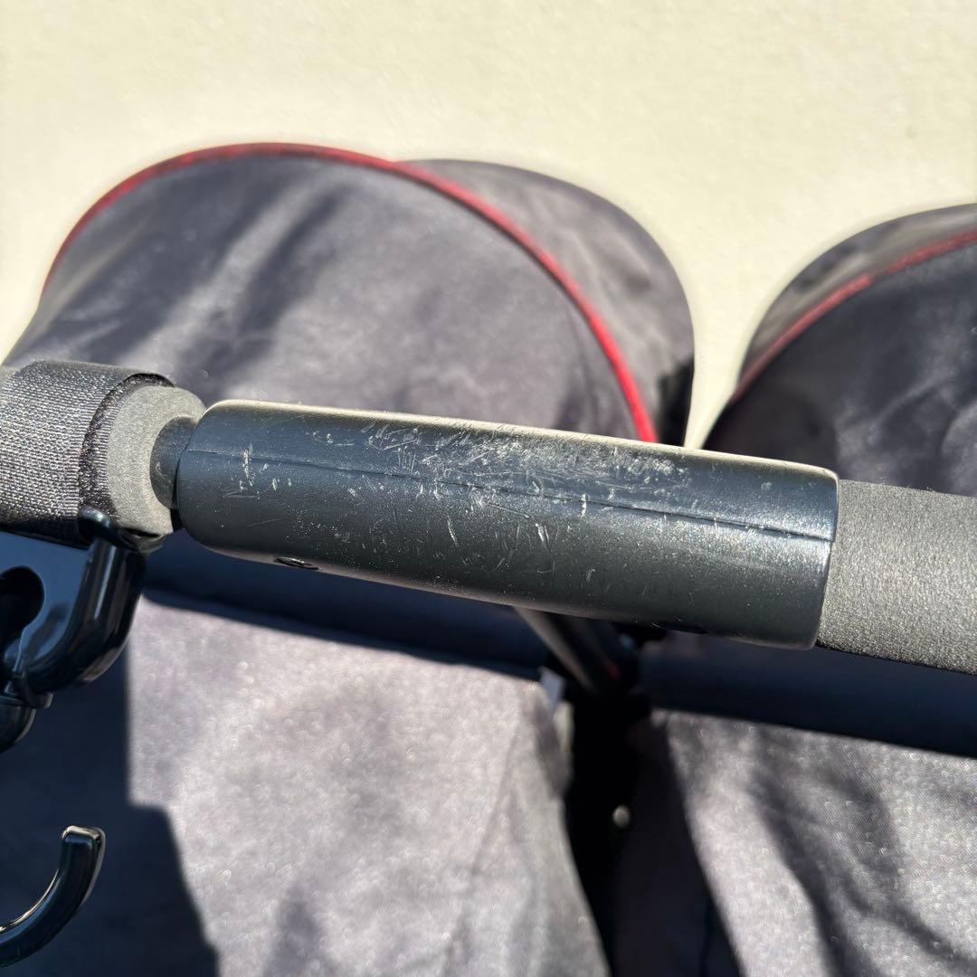 【Iris~定期断捨離 】ココロンツイン ベビーカー 2人乗り 赤