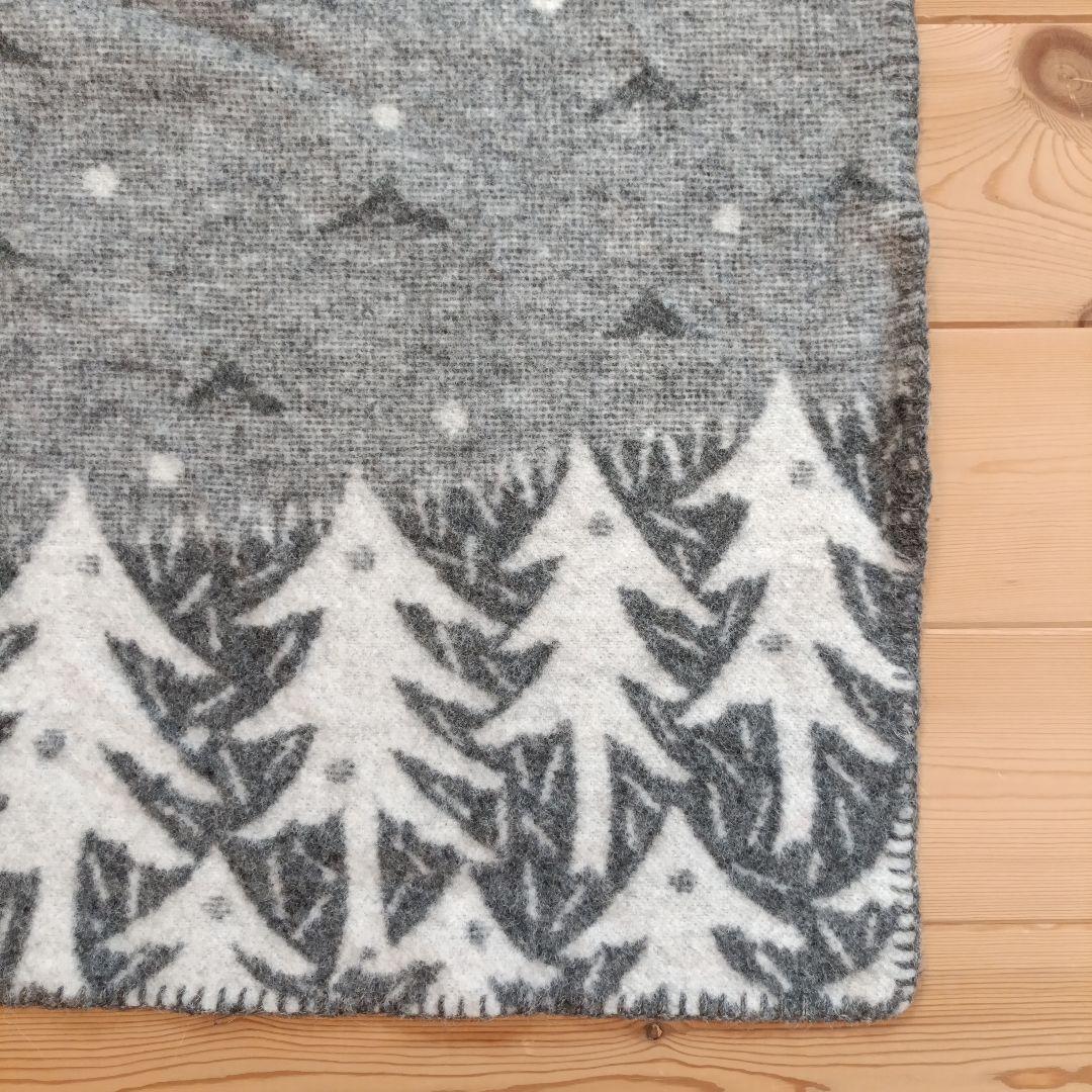 最終お値下KLIPPAN ラムズウールブランケット 130x180cm　グレー