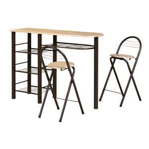 ハイテーブルセット ブラウン 【テーブル幅1200mm】 組立品